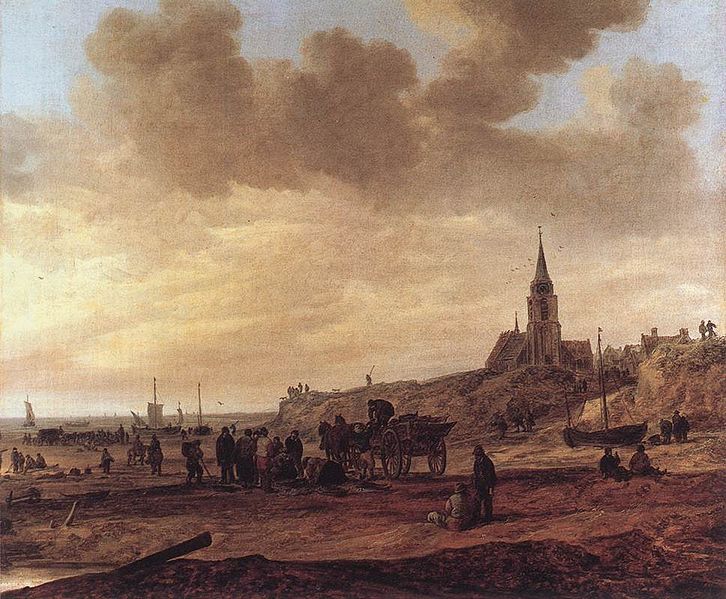 Jan van  Goyen Beach at Scheveningen